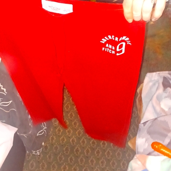 Abercrombie & Fitch Pants - Womans Abercrombie & Fitch red sweatpants